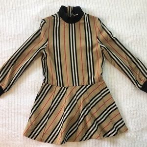 Burberry kids signature love sleeve print dress